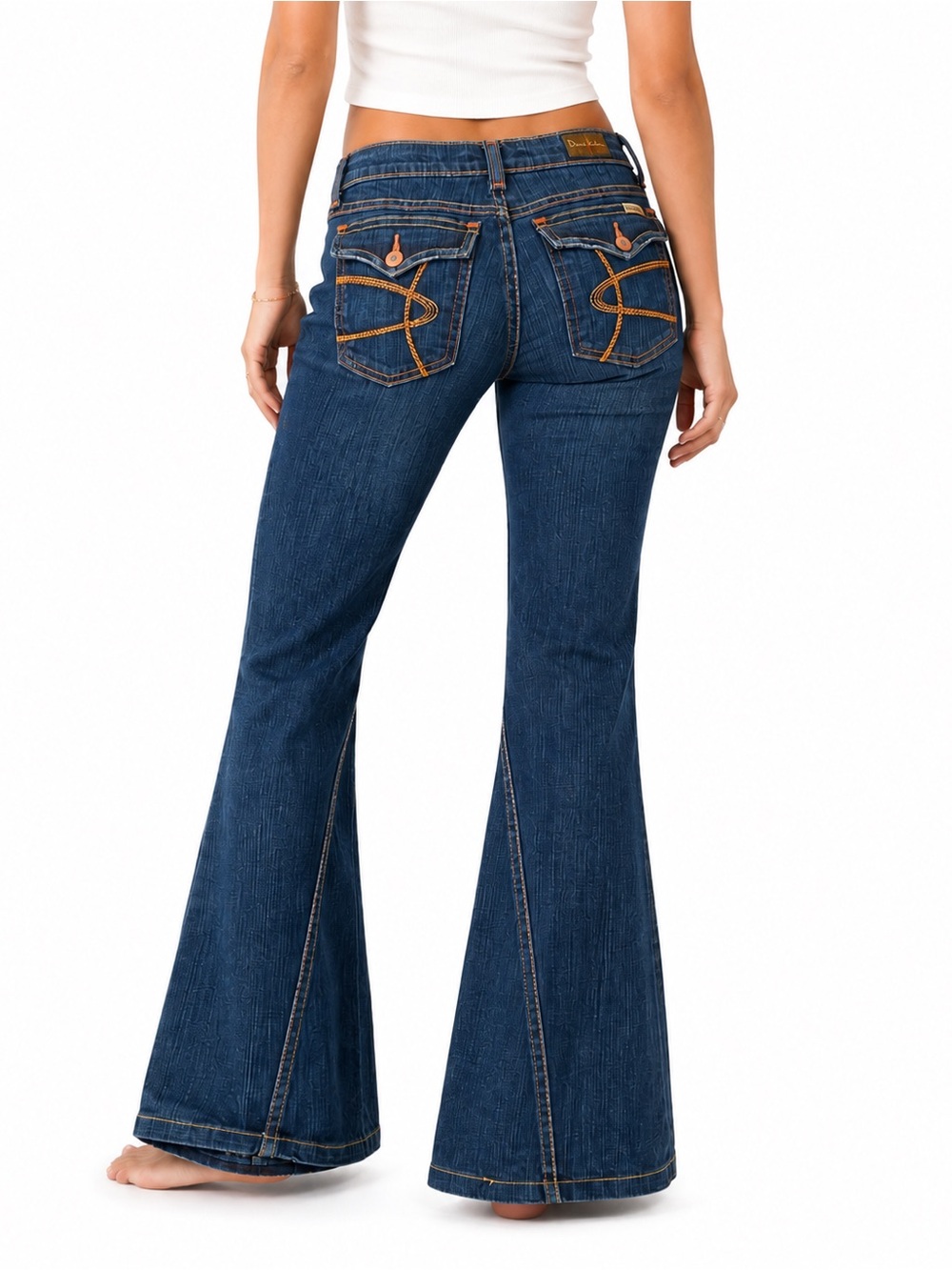 Vintage David Kahn Nikki Bootcut Jeans 25 Dark Low Rise